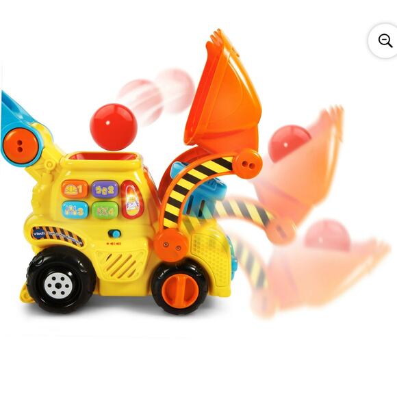 Vtech Push & Pop Bulldozer Push & Pull Toys Vehicle with Handle Baby & Toddler - Picture 3 of 12